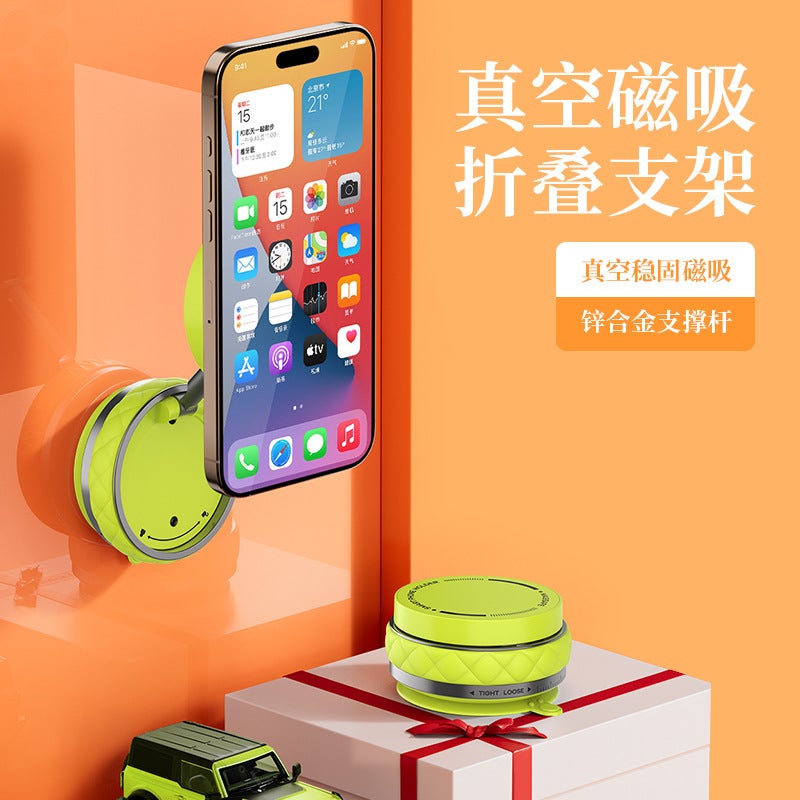 Car Mount Vacuum Suction Cup Bracket – Foldable Magnetic Mobile Phone Holder - Image 3